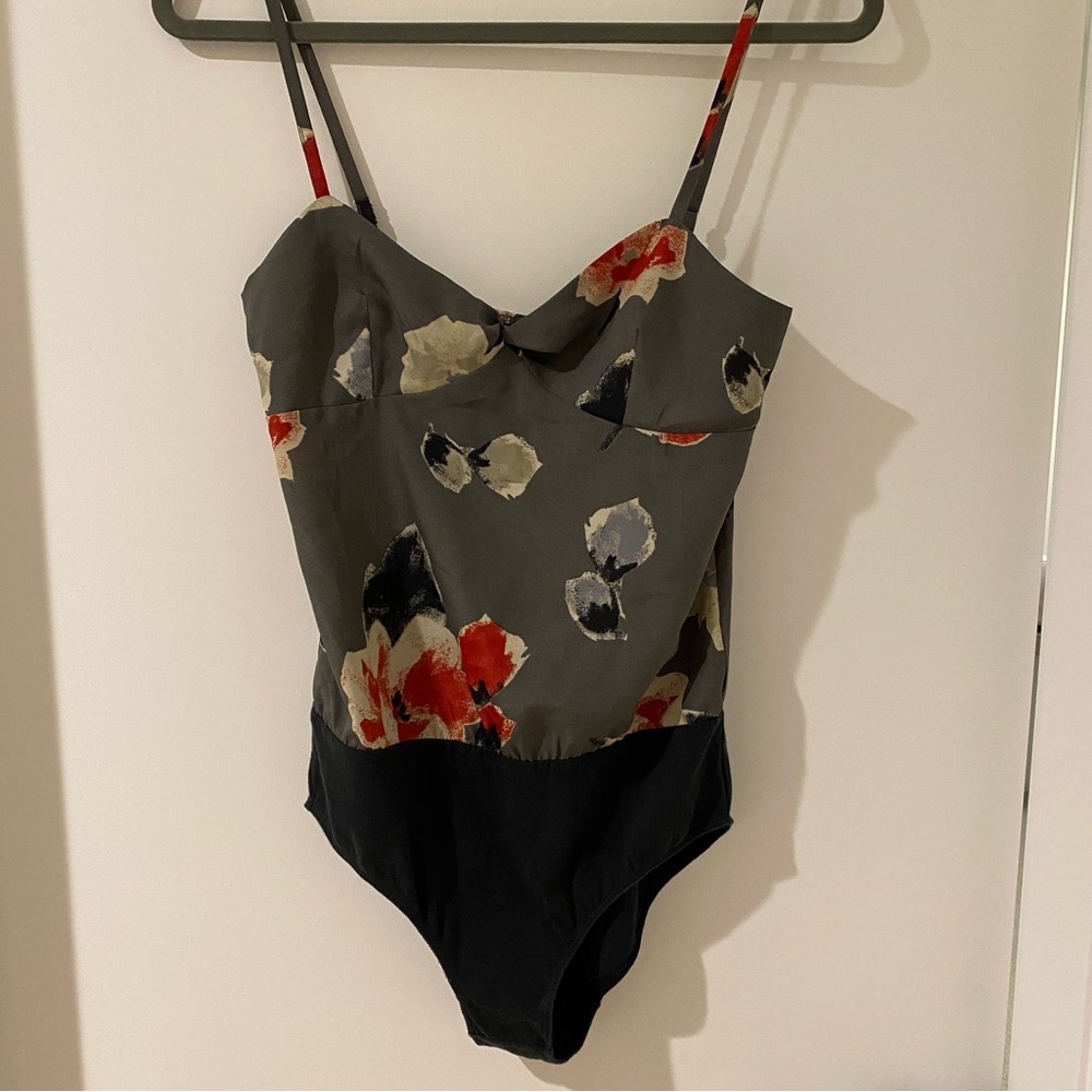 Floral blouse bodysuit